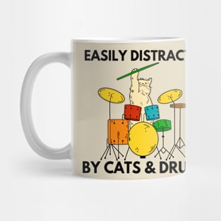 Easily Distracted By Cats & Drums Mug